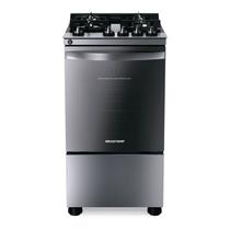 Fogão Brastemp 4 Bocas Inox com mesa de vidro, dupla chama e grill elétrico - BFO4VBR