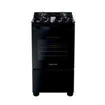 Fogão Brastemp 4 Bocas Preto com mesa de vidro e dupla chama - BFO4XAE