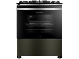 Fogão Brastemp 5 Bocas com Mesa de Vidro Eclipse Collection, Função Air Fryer e Turbo Chama - BFS5LAP