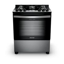 Fogão Brastemp 5 Bocas Cor Inox Com Mesa de Vidro, Turbo Chama e Timer - BFS5XAR Fogão Brastemp 5 Bocas Cor Inox Com Mesa de Vidro, Turbo Chama e Timer - BFS5XAR