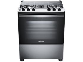 Fogão Brastemp 5 Bocas Cor Inox Com Turbo Chama - BFS5GDR Fogão Brastemp 5 Bocas Cor Inox Com Turbo Chama - BFS5GDR