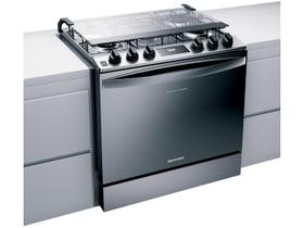 Fogão Brastemp 5 Bocas De Embutir Cor Inox Com Turbo Chama E Touch Timer - BYS5PCR