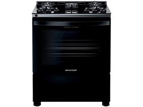 Fogão Brastemp 5 Bocas Preto com Turbo Chama com Mesa de Vidro - BFS5VCE