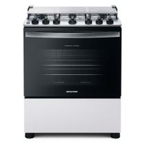 Fogão Brastemp 6 bocas Branco com botões removíveis e exclusivo aro protetor - BFS6NCBUNA Fogão Brastemp 6 bocas Branco com botões removíveis e exclusivo aro protetor - BFS6NCBUNA