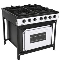 Fogão Bravo 4 Queimadores Com Forno A Gás BR4BF Venâncio Fogão Bravo 4 Queimadores Com Forno A Gás BR4BF Venâncio