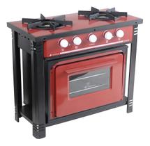 Fogão Bravo A Gás 2 Queimadores Com Forno BR2BF Venâncio / Vermelho Fogão Bravo A Gás 2 Queimadores Com Forno BR2BF Venâncio / Vermelho
