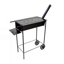 Fogão Churrasqueira Mineiro Chapa 03 Furo Grelha 80x60x38cm - Ouro Minas