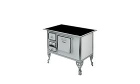 Fogão Colonial N2 Vitrocerâmica Branco Moldura Direito Antonow