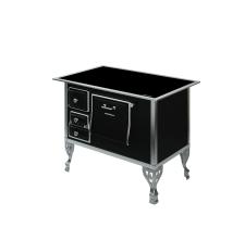 Fogão Colonial N2 Vitrocerâmica Preto Moldura Direito Antonow