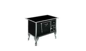 Fogão Colonial N2 Vitrocerâmica Preto Moldura Esquerdo Antonow