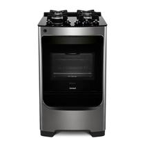 Fogão Consul 4 bocas cor Inox com mesa de vidro e grade de ferro fundido - CFO4VAR