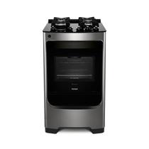 Fogão Consul 4 bocas cor Inox com mesa de vidro e grade de ferro fundido - CFO4VAR