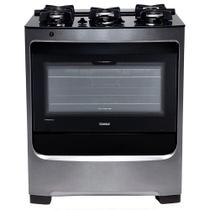 Fogão Consul 5 Bocas CFS5VAR - Trempe Ferro Fundido, Mesa de Vidro, Acendimento Automático, Inox, Bivolt
