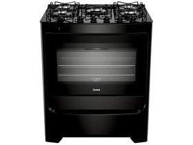Fogão Consul 5 Bocas CFS5VBE Preto com Mesa de Vidro