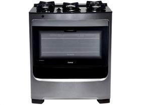 Fogão Consul 5 Bocas Com Mesa De Vidro e Trempe De ferro fundido Inox CFS5VAR Bivolt
