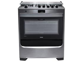 Fogão Consul 5 bocas cor Inox com Dupla chama e timer digital - CFS5QAR