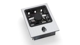 Fogão Cooktop 1 Boca Inox Queimador Simples 27x27