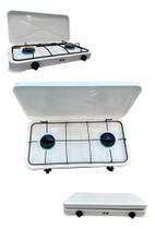 Fogão Cooktop 2 Bocas A Gás Camping Portátil fogão Fogareiro