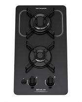 Fogão Cooktop 2 Bocas a Gás Ultra Chama Braslar Bivolt Preto Fogão Cooktop 2 Bocas a Gás Ultra Chama Braslar Bivolt Preto