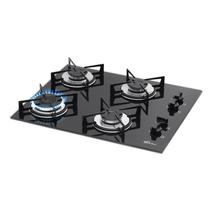 Fogão Cooktop 4 Bocas a Gás com Acendimento Superautomático 1519 Fischer Preto Bivolt