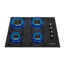 Fogão Cooktop 4 Bocas a Gás Mondial CTG-01 Preto/Inox Bivolt 110v/220v