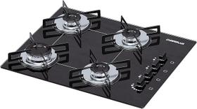 Fogão Cooktop 4 Bocas Chamalux Ultra Chama Chapa Bivolt Preto 127V/220V