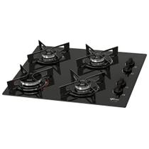 Fogão Cooktop 4 Bocas Fischer Fit Line Gás Mesa Vidro