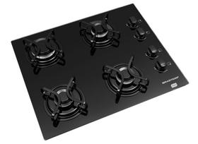 Fogão Cooktop 4 bocas preto