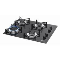 Fogão Cooktop 4Q Gás Mesa Fischer Vidro