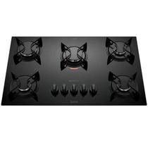 Fogão Cooktop 5 Bocas a Gás Atlas U Top com Mesa de Vidro Preto Bivolt 110v 220v Acendimento Automático