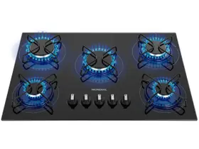 Fogão Cooktop 5 Bocas a Gás Mondial CTG-02 Preto/Inox Bivolt