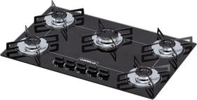 Fogão cooktop 5 bocas chamalux ultra chama bivolt trempe de chapa preto Fogão cooktop 5 bocas chamalux ultra chama bivolt trempe de chapa preto
