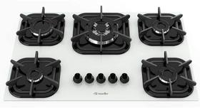 Fogão Cooktop 5 Bocas Mueller Tripla Chama G5 - À Gás - Branco - Bivolt