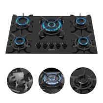 Fogão Cooktop 5 Bocas Tripla Chama Itatiaia Trempe Ferro Fundido Itacook New