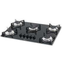Fogão Cooktop 5Q Gás Mesa Fischer Vidro