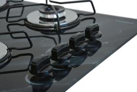 Fogão Cooktop À Gás 4 Bocas ChamaLar MARMORIZADO PRETO Ultra Chama Vidro Bivolt Fogão Cooktop À Gás 4 Bocas ChamaLar MARMORIZADO PRETO Ultra Chama Vidro Bivolt