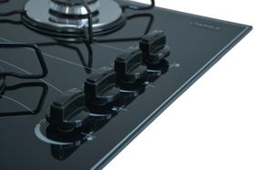 Fogão Cooktop À Gás 4 Bocas ChamaLar Ultra Chama Vidro Bivolt