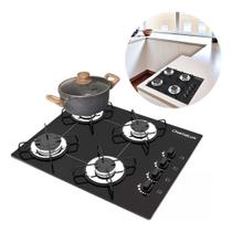 Fogão Cooktop A Gás 4 Bocas Grade Antiderrapante Ultra Chama
