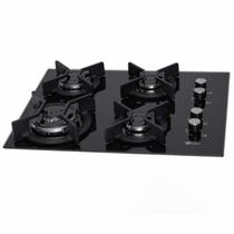 Fogão Cooktop a Gás 4 Bocas Tripla Chama Infinity Bivolt Preto Fischer Fogão Cooktop a Gás 4 Bocas Tripla Chama Infinity Bivolt Preto Fischer