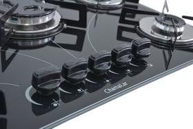 Fogão Cooktop À Gás 5 Bocas ChamaLar CO PREMIUM Tripla Chama Vidro Bivolt