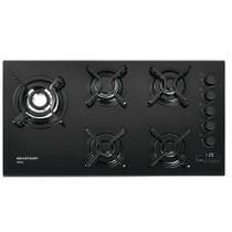 Fogão Cooktop à Gás Brastemp BDT85AE 5 Bocas Quadrichama e Timer Touch