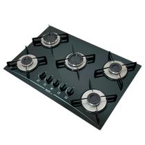 Fogão cooktop a gás D&D 5 bocas Preto Acendimento automático