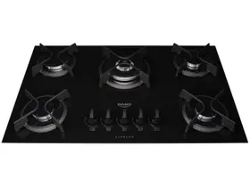 Fogão Cooktop a Gás Dako Supreme 5 Bocas Mesa Em Vidro Temperado Superautomático Bivolt