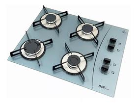 Fogão Cooktop a gás DeD 4 bocas Prata - Acendimento automático - D&D Metal