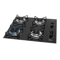 Fogao cooktop a gás fischer 4 bocas fit line trempe esmaltada aramado 36350-102675 bivolt