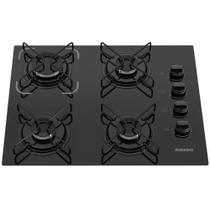 Fogão Cooktop a Gás Itatiaia Essencial 4 Bocas Mesa Vidro Temperado Acendimento Automático Bivolt