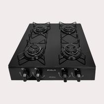 Fogão Cooktop Asiático Vidro 4 Bocas Braslar Fogão Cooktop Asiático Vidro 4 Bocas Braslar