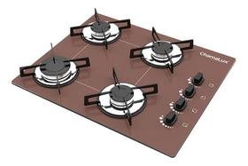 Fogão Cooktop Chamalux 4 Bocas Ultra Chama Marrom 127v/220v Trempe de Chapa