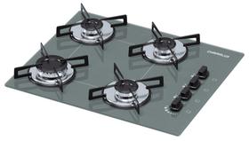 Fogão Cooktop Chamalux 4 Bocas Ultra Chama Prata 127v/220v Trempe de Chapa