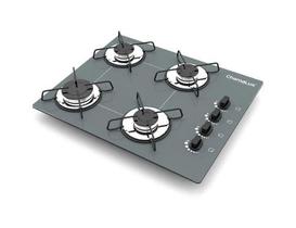 Fogão Cooktop Chamalux 4 Bocas Ultra Chama Prata 127v/220v